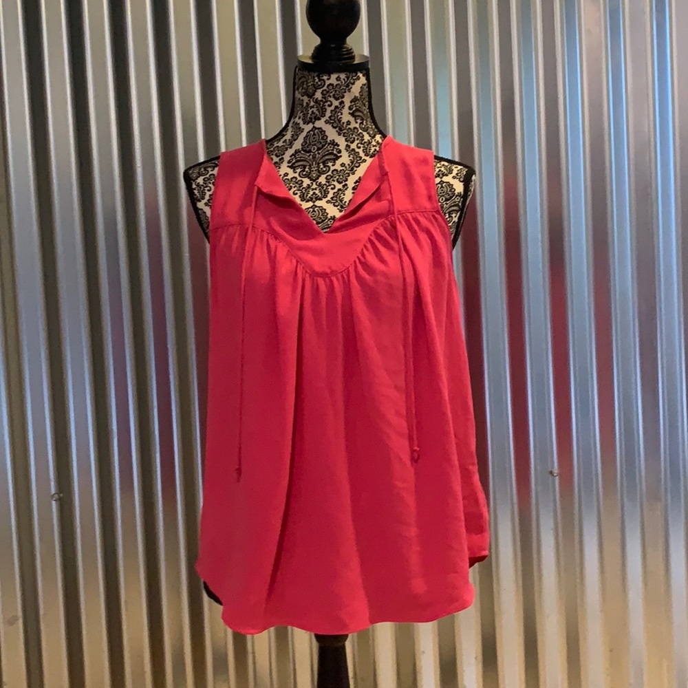 GAP Sleeveless Dressy V-Neck Tank with String Tie